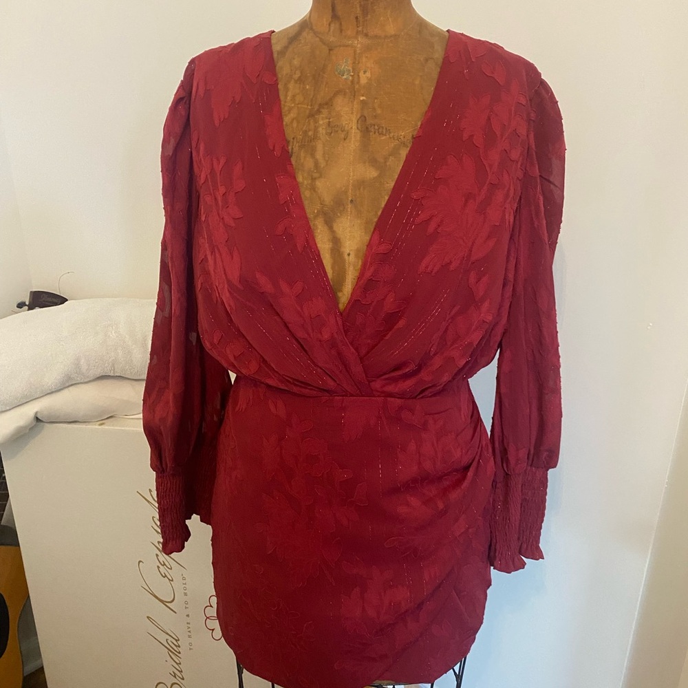 Elegant Red Mini Dress NWT